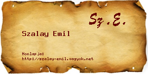 Szalay Emil névjegykártya